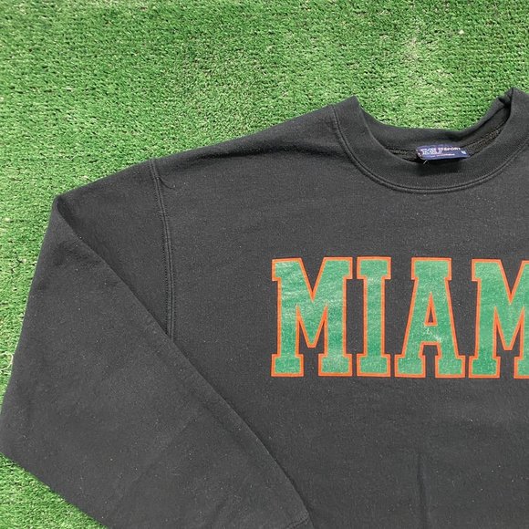 Vintage 90s Miami Hurricanes Sweatshirt College Crewneck - Picture 2 of 5